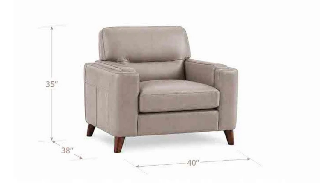 Hydeline Elm Leather Chair with Zip Cover & Removable Seat Cushions-Jenniferfurniture
