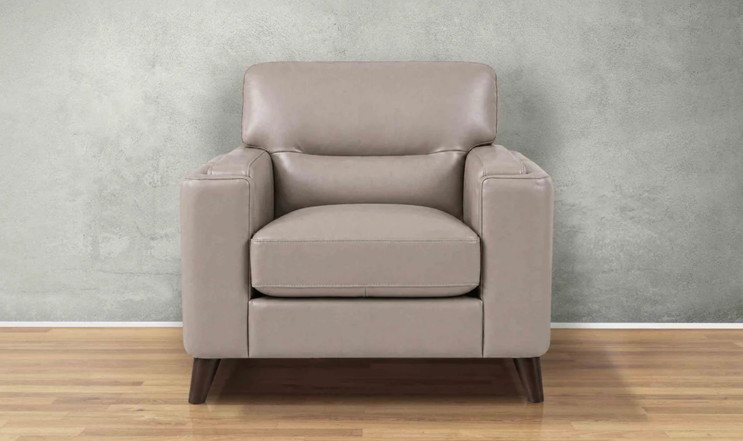 Hydeline Elm Leather Chair with Zip Cover & Removable Seat Cushions-Jenniferfurniture