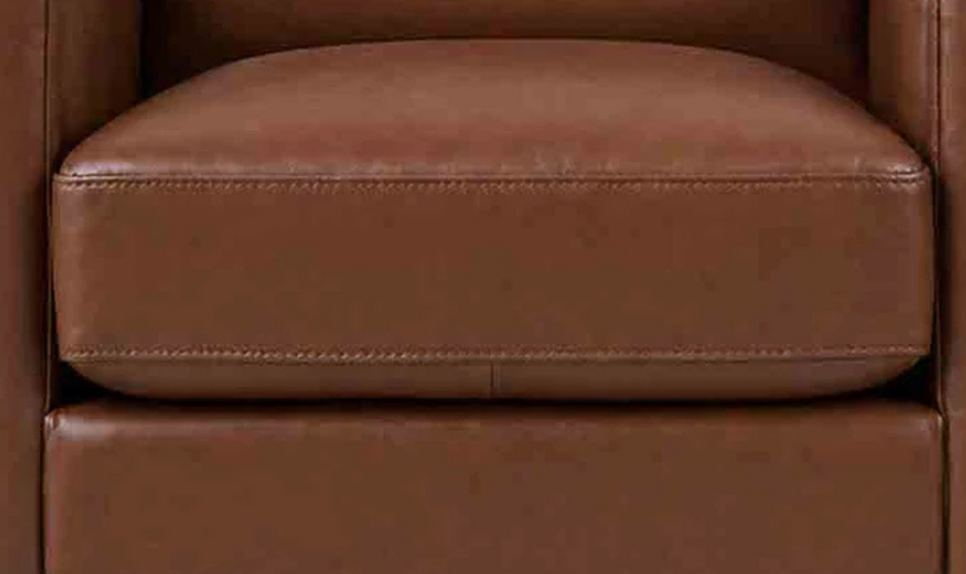Hydeline Elm Leather Chair with Zip Cover & Removable Seat Cushions-Jenniferfurniture