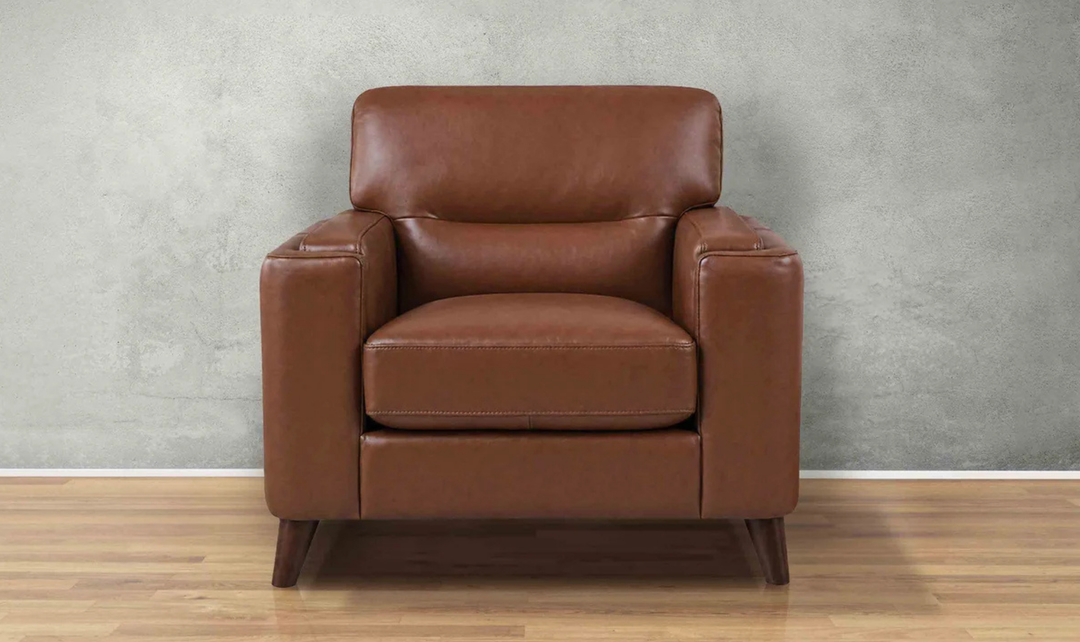 Hydeline Elm Leather Chair with Zip Cover & Removable Seat Cushions-Jenniferfurniture