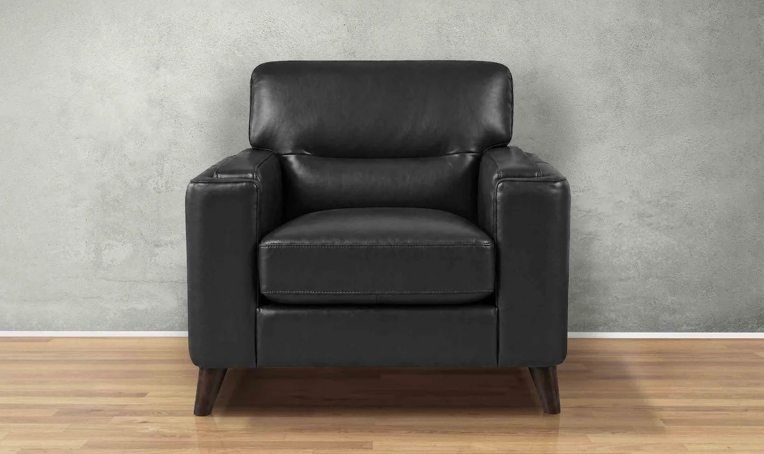 Hydeline Elm Leather Chair with Zip Cover & Removable Seat Cushions-Jenniferfurniture