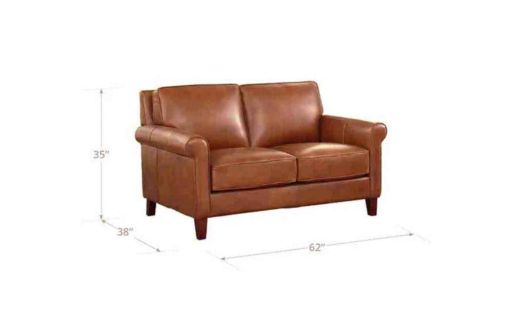 Hydeline Laguna Leather Loveseat With Zip Cover