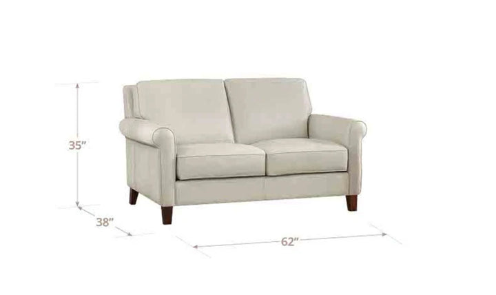 Hydeline Laguna Leather Loveseat With Zip Cover