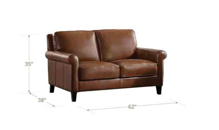 Hydeline Laguna Leather Loveseat With Zip Cover