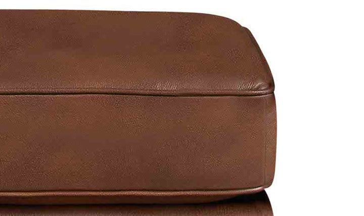 Hydeline Laguna Leather Ottoman With Zip Cover-Jenniferfurniture