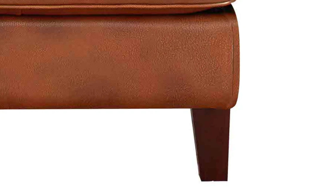 Hydeline Laguna Leather Ottoman With Zip Cover-Jenniferfurniture