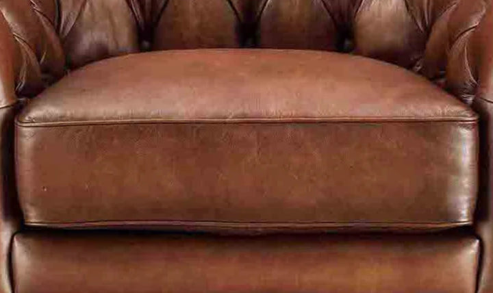 Hydeline Lowell Leather Collection Chair With Hand-Tufted Backrest-Jenniferfurniture