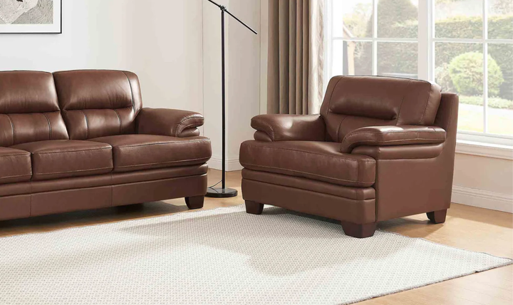 Hydeline Luxor Leather Chair with Cushioned Arms