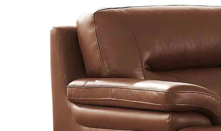Hydeline Luxor Leather Loveseat With Cushioned Arms
