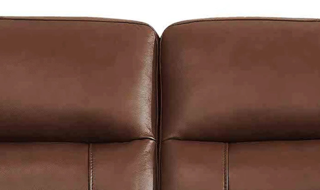 Hydeline Luxor Leather Loveseat With Cushioned Arms