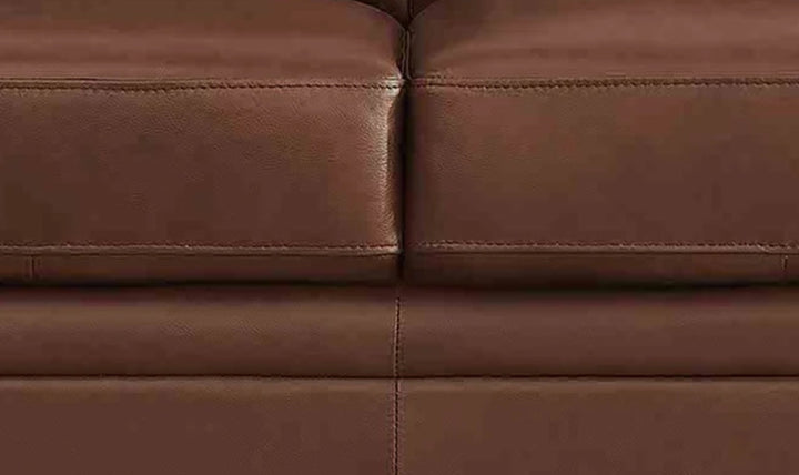Hydeline Luxor Leather Loveseat With Cushioned Arms