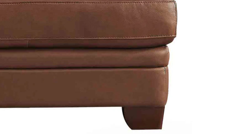 Hydeline Luxor Leather Loveseat With Cushioned Arms