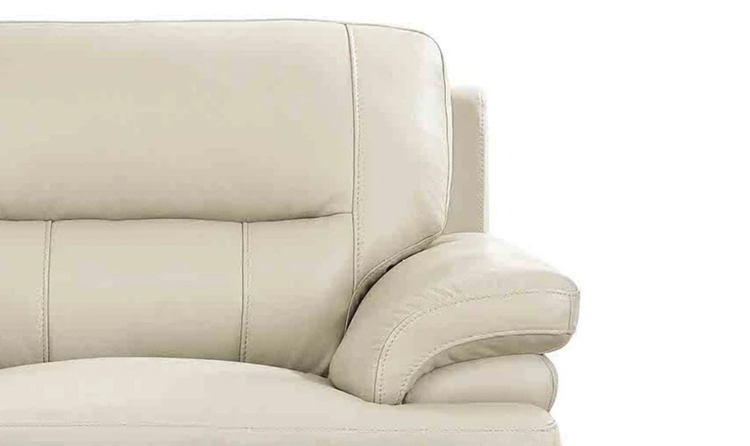 Hydeline Luxor Leather Loveseat With Cushioned Arms