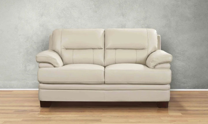 Hydeline Luxor Leather Loveseat With Cushioned Arms