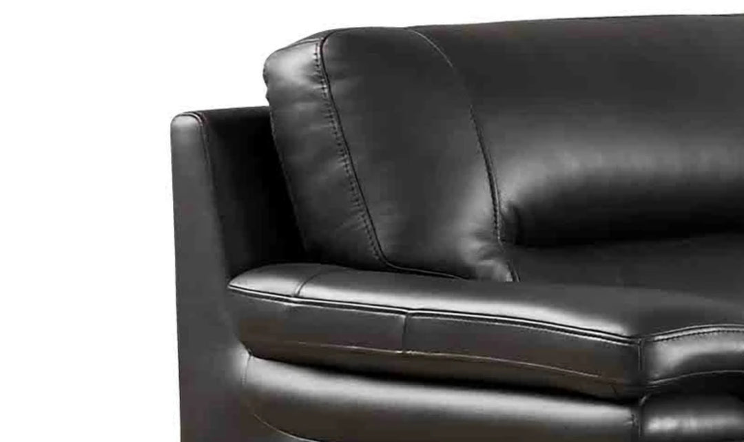 Hydeline Luxor Leather Loveseat With Cushioned Arms