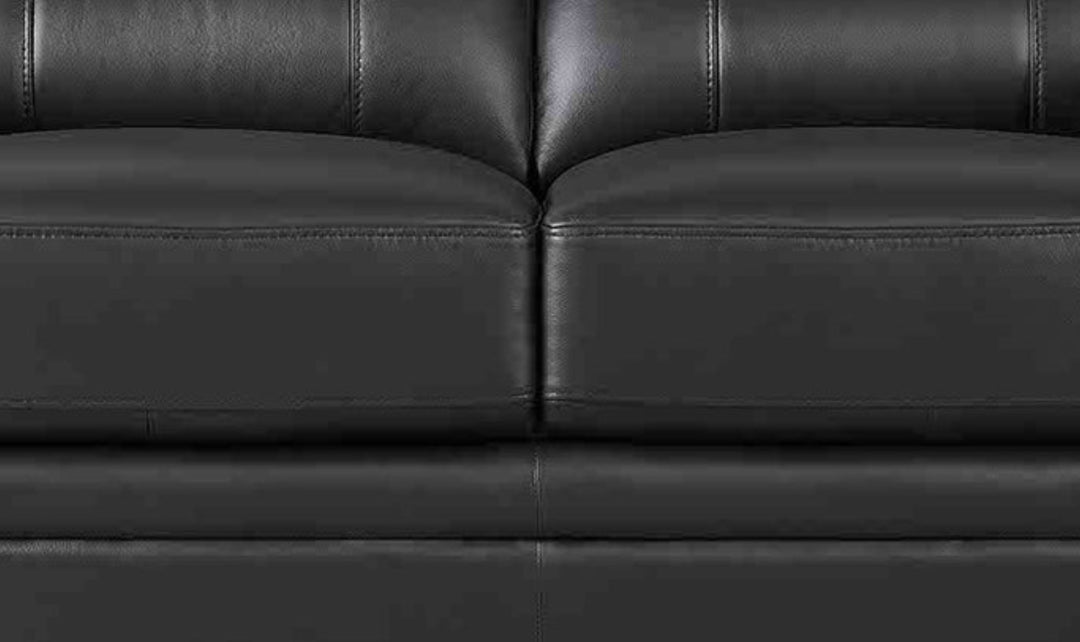 Hydeline Luxor Leather Loveseat With Cushioned Arms