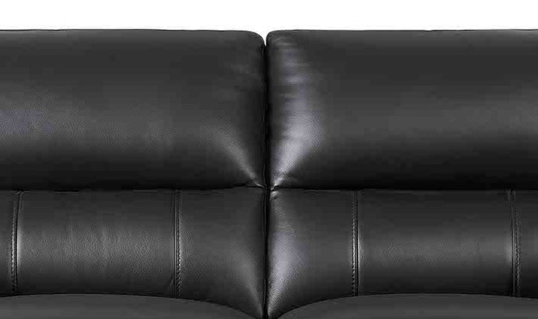 Hydeline Luxor Leather Loveseat With Cushioned Arms