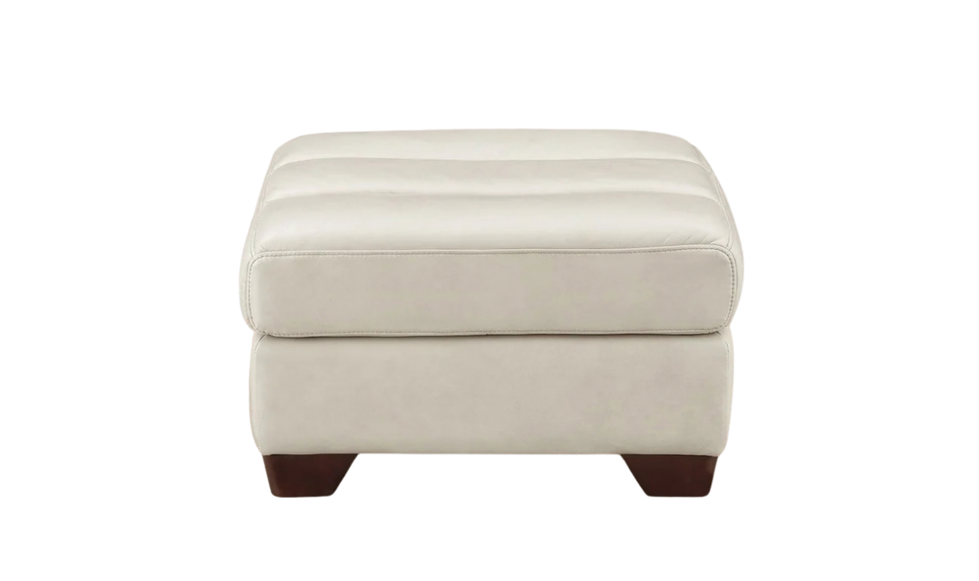 Hydeline Monticello Leather Ottoman