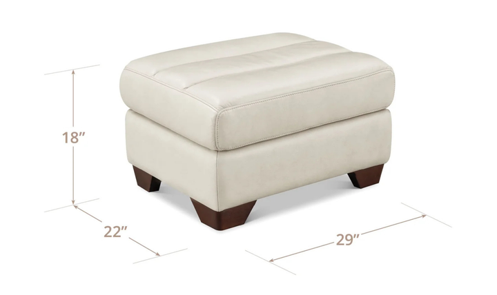 Hydeline Monticello Leather Ottoman