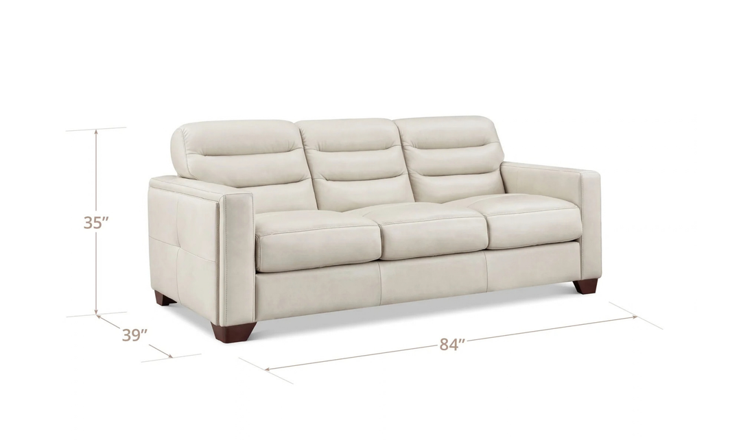 Hydeline Monticello Leather Sofa With Track Arms