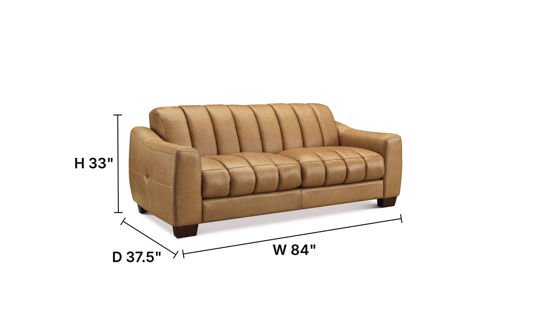 Hydeline Bayeaux Leather Sofa With Sloped Arms