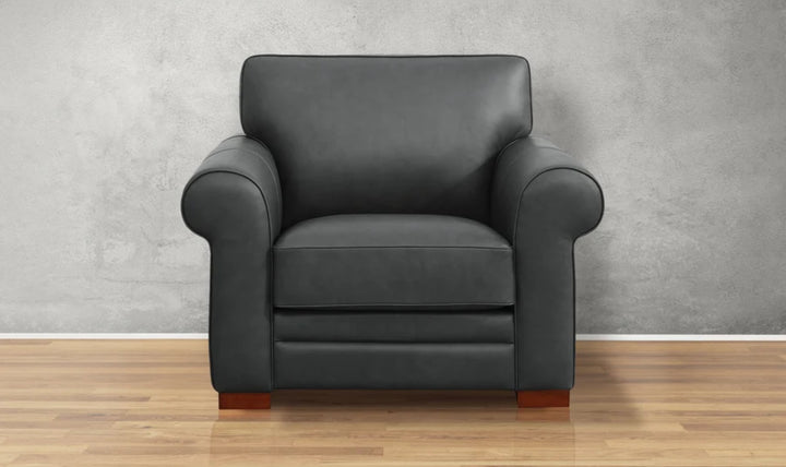 Hydeline Brookfield Leather Chair With Rolled Arms-Jenniferfurniture