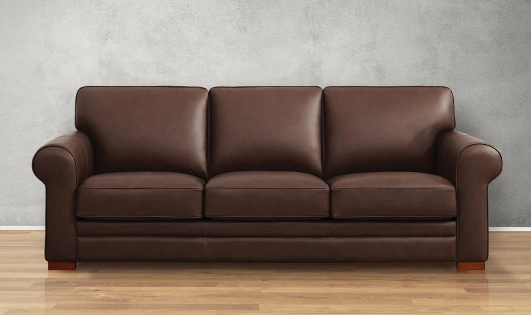 Hydeline Brookfield Leather Sofa With Rolled Arms