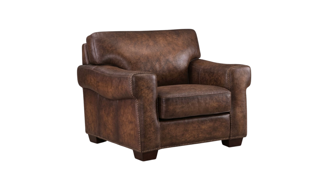 Hydeline Capri Leather Chair With Nailhead Trim-Jennier