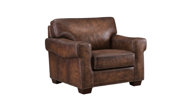 Hydeline Capri Leather Chair With Nailhead Trim-Jennier
