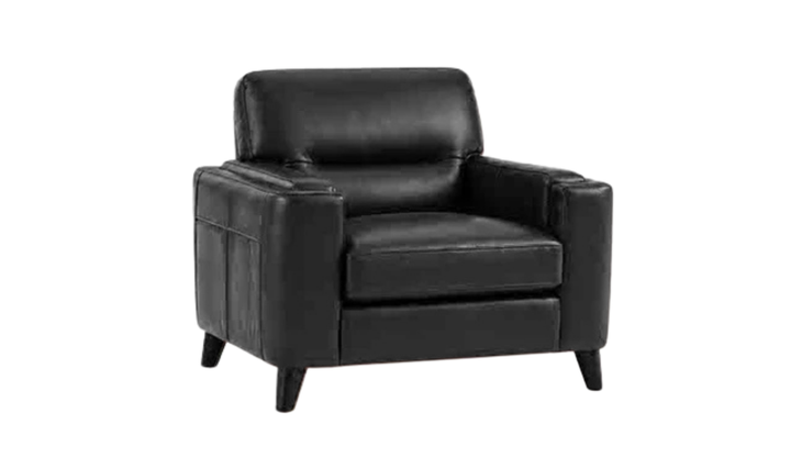 Hydeline Elm Leather Chair with Zip Cover & Removable Seat Cushions-Jenniferfurniture