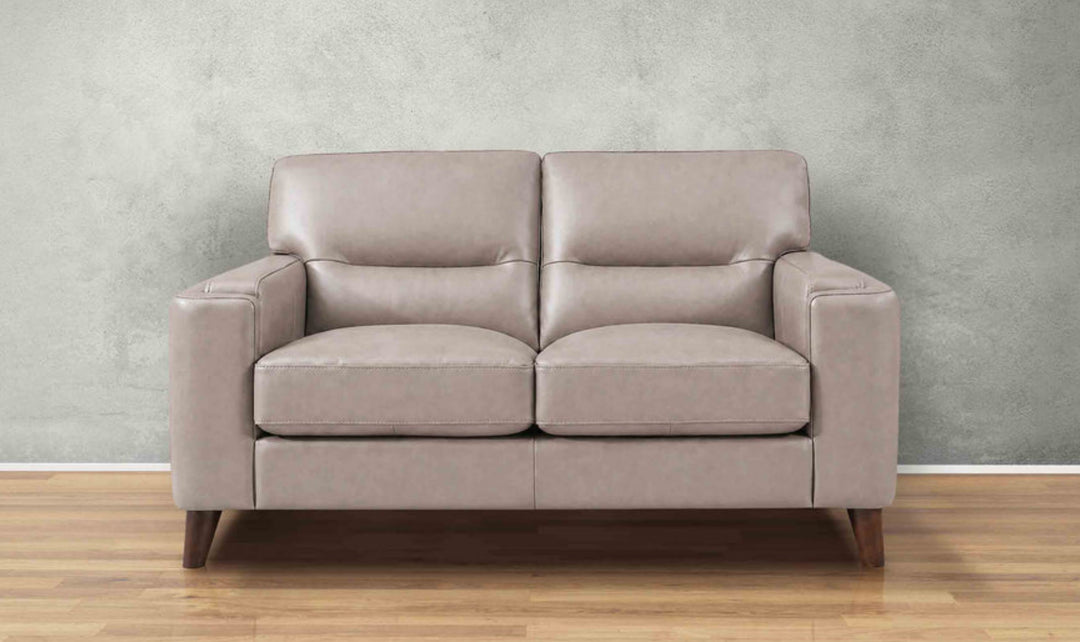 Hydeline Elm Leather Loveseat With Zip Cover-JenniferFurniture