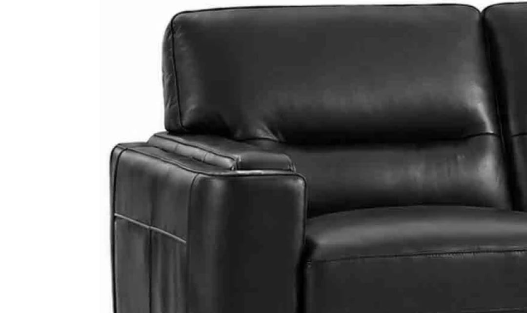Hydeline Elm Leather Loveseat With Zip Cover-JenniferFurniture