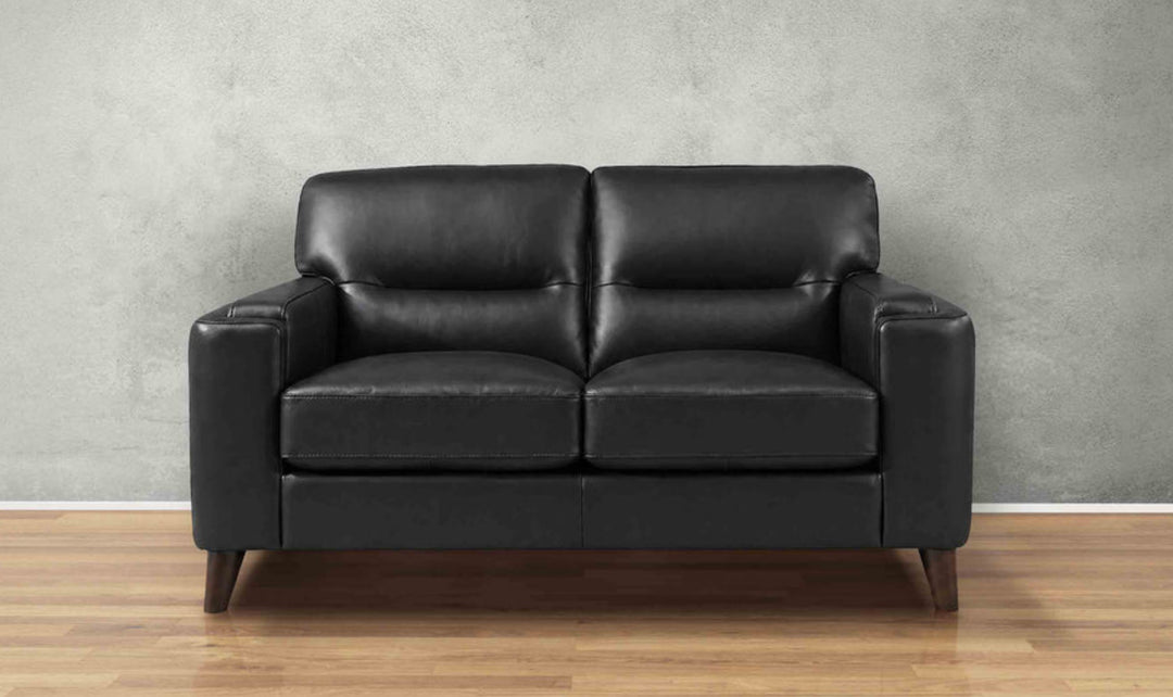 Hydeline Elm Leather Loveseat With Zip Cover-JenniferFurniture