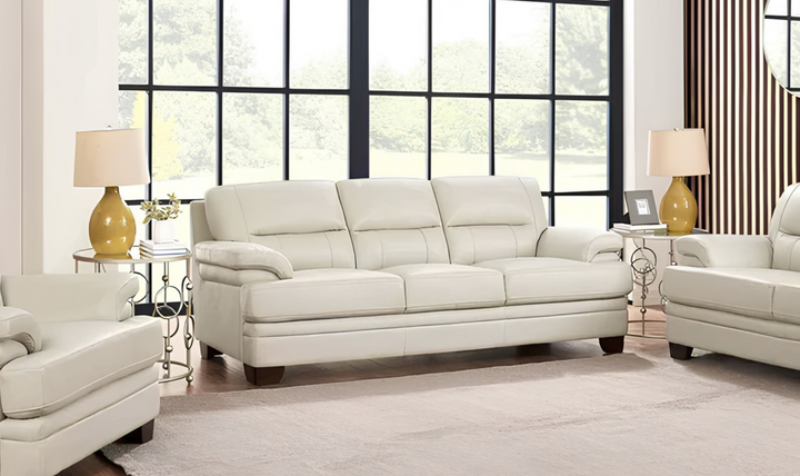 Hydeline Luxor Leather Sofa With Cushioned Arms