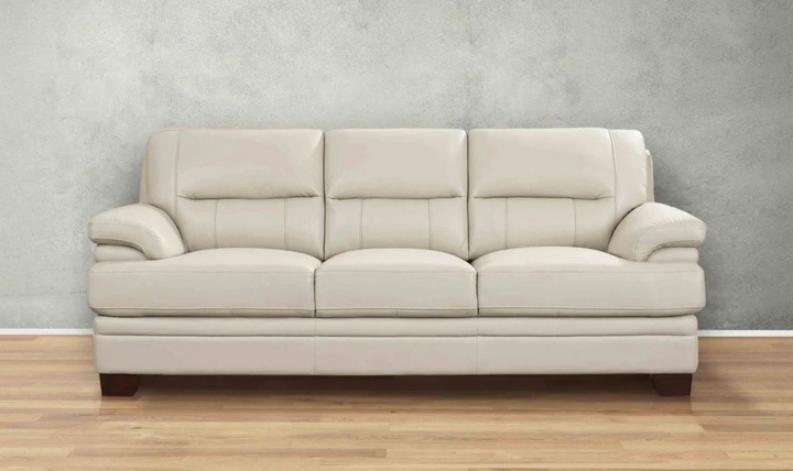 Hydeline Luxor Leather Sofa With Cushioned Arms