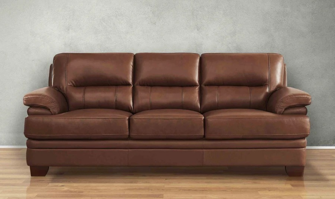 Hydeline Luxor Leather Sofa With Cushioned Arms