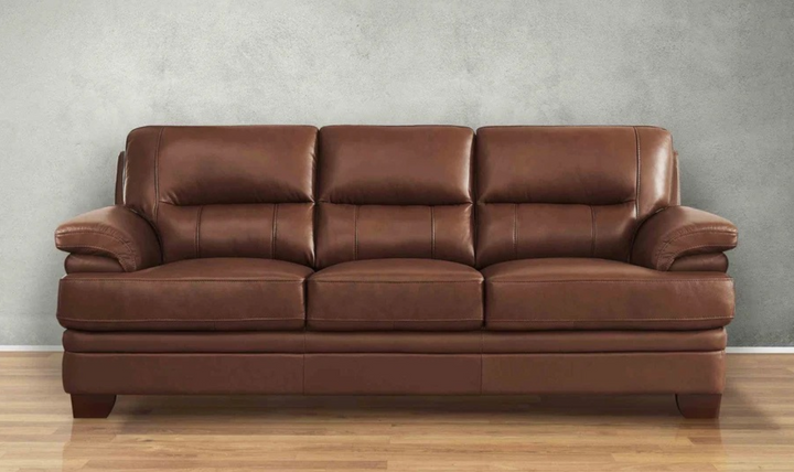 Hydeline Luxor Leather Sofa With Cushioned Arms