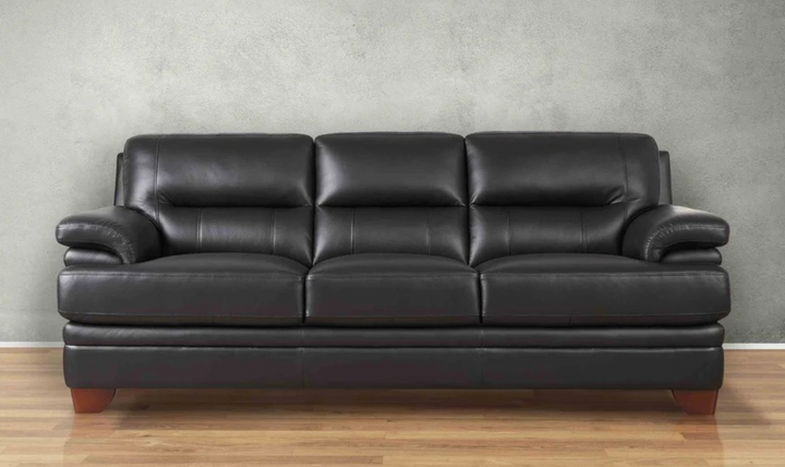 Hydeline Luxor Leather Sofa With Cushioned Arms