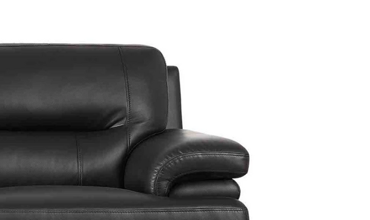 Hydeline Luxor Leather Sofa With Cushioned Arms