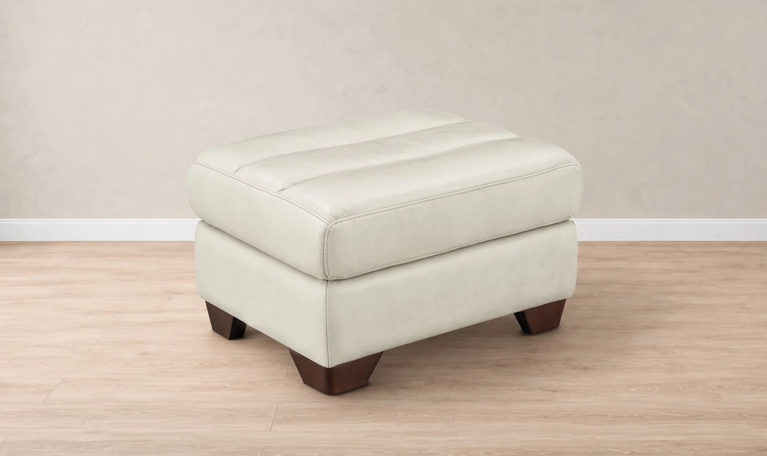 Hydeline Monticello Leather Ottoman