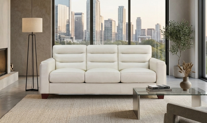 Hydeline Monticello Leather Sofa With Track Arms