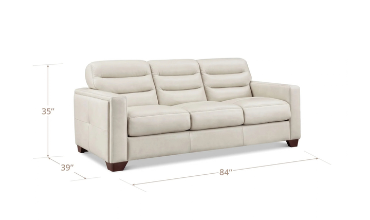 Hydeline Monticello Leather Sofa With Track Arms