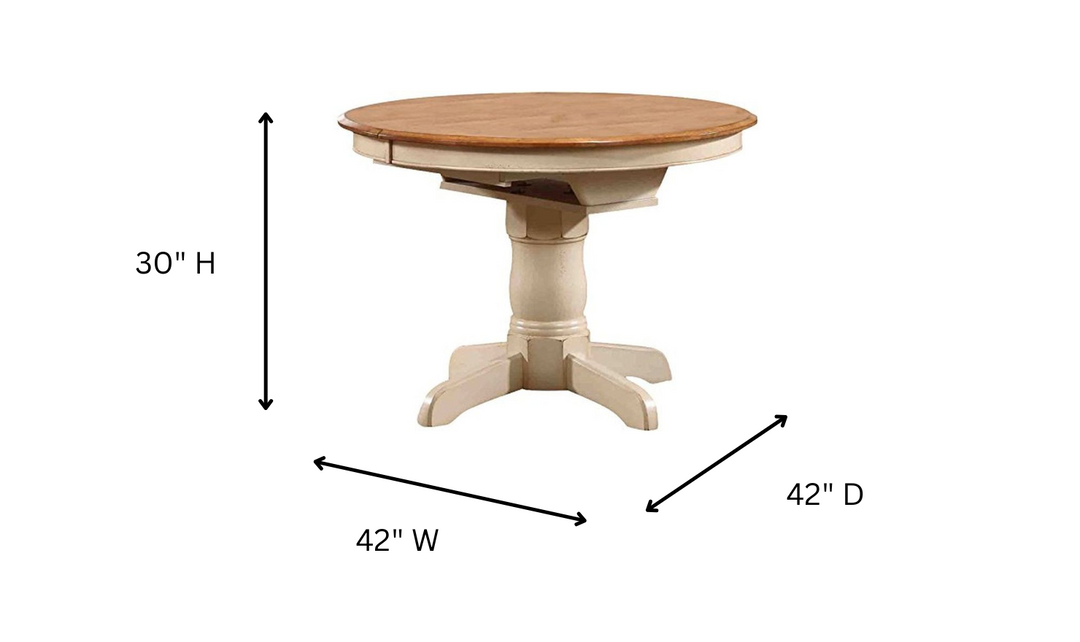 Iconic Furniture Antique Caramel Biscotti 5pc Round Dining Set With Double X-Back Chairs-jennifer furniture