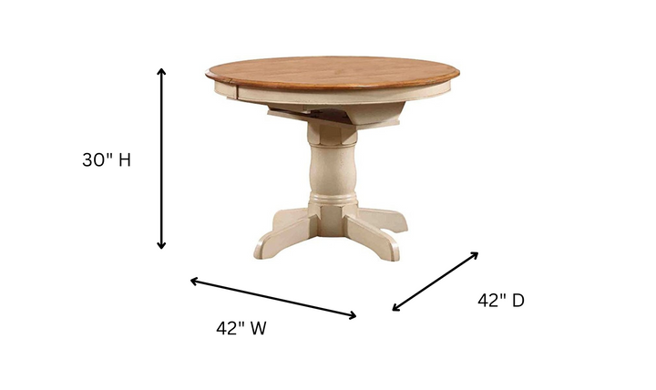 Iconic Furniture Antique Caramel Biscotti 5pc Round Dining Set With Double X-Back Chairs-jennifer furniture