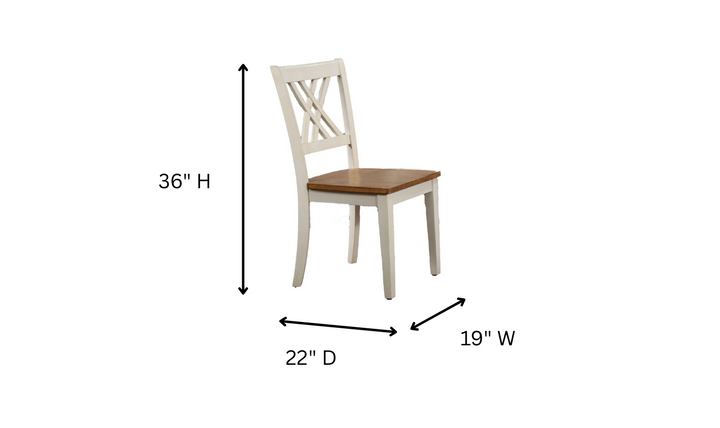 Iconic Furniture Antique Caramel Biscotti 5pc Round Dining Set With Double X-Back Chairs