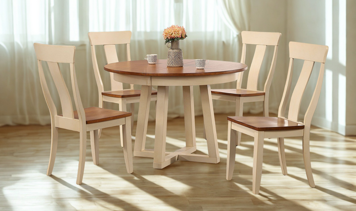 Iconic Furniture Antiqued Caramel Biscotti 5-Piece Dining Set-jennifer furniture