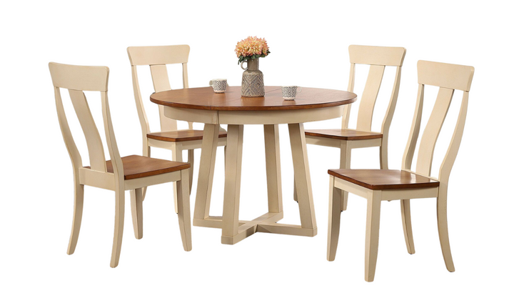 Iconic Furniture Antiqued Caramel Biscotti 5-Piece Dining Set-jennifer furniture