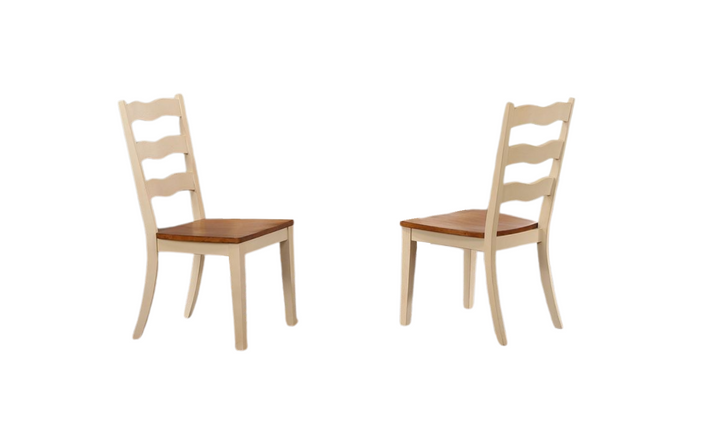 Iconic Furniture Antiqued Caramel Biscotti Panel Back 5-Piece Bella Dining Set-jennifer furniture