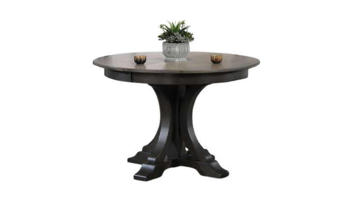 Iconic Furniture Antiqued Grey Stone/ Black Stone 5-Piece Dining Set with Single X-Back Chairs-jennifer furniture