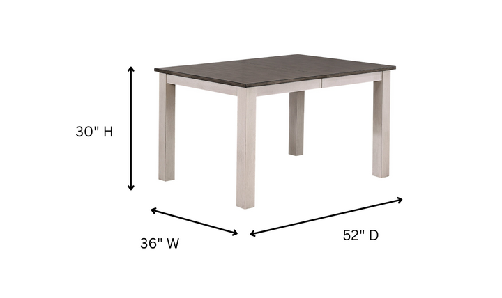 Iconic Furniture Ash & Stormy White Parsons Dining Table